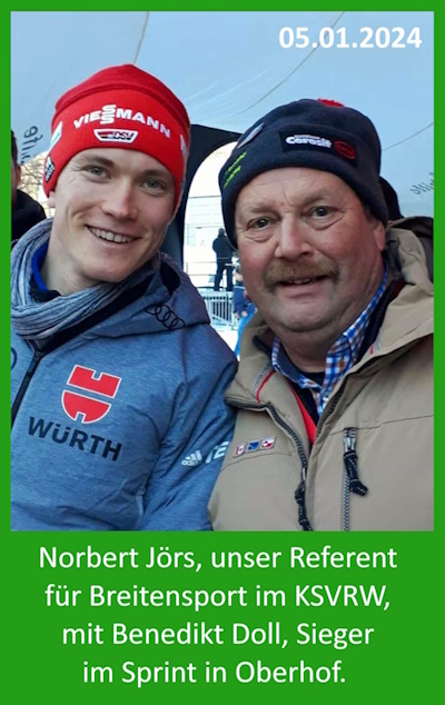 Norbert Jörs mit Benedikt Doll in Oberhof
